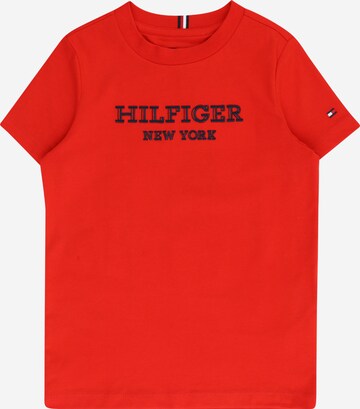 T-Shirt TOMMY HILFIGER en rouge : devant