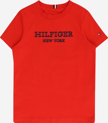 raudona TOMMY HILFIGER Marškinėliai: priekis