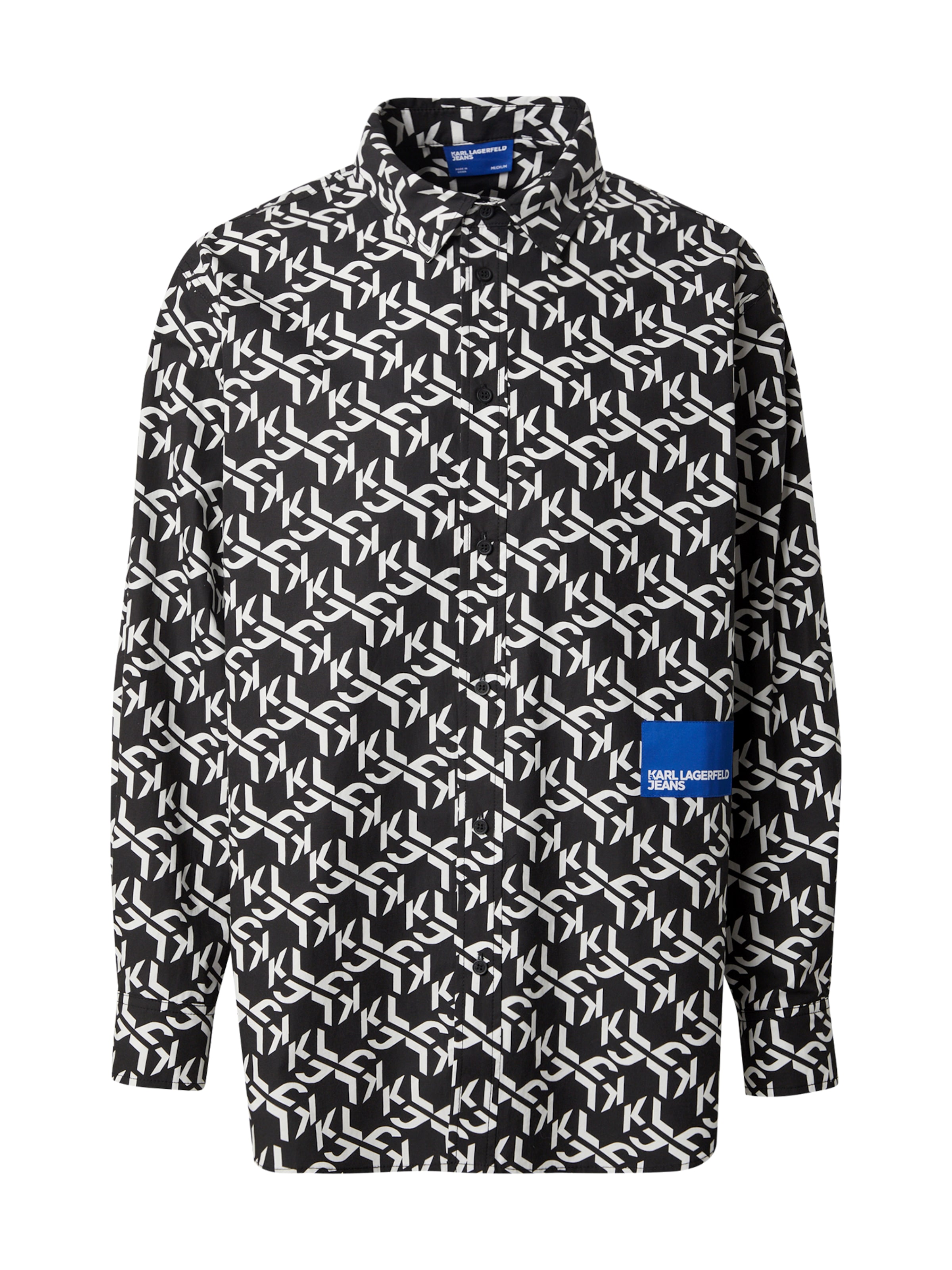 KARL LAGERFELD JEANS Comfort Fit Skjorta i svart: framsida