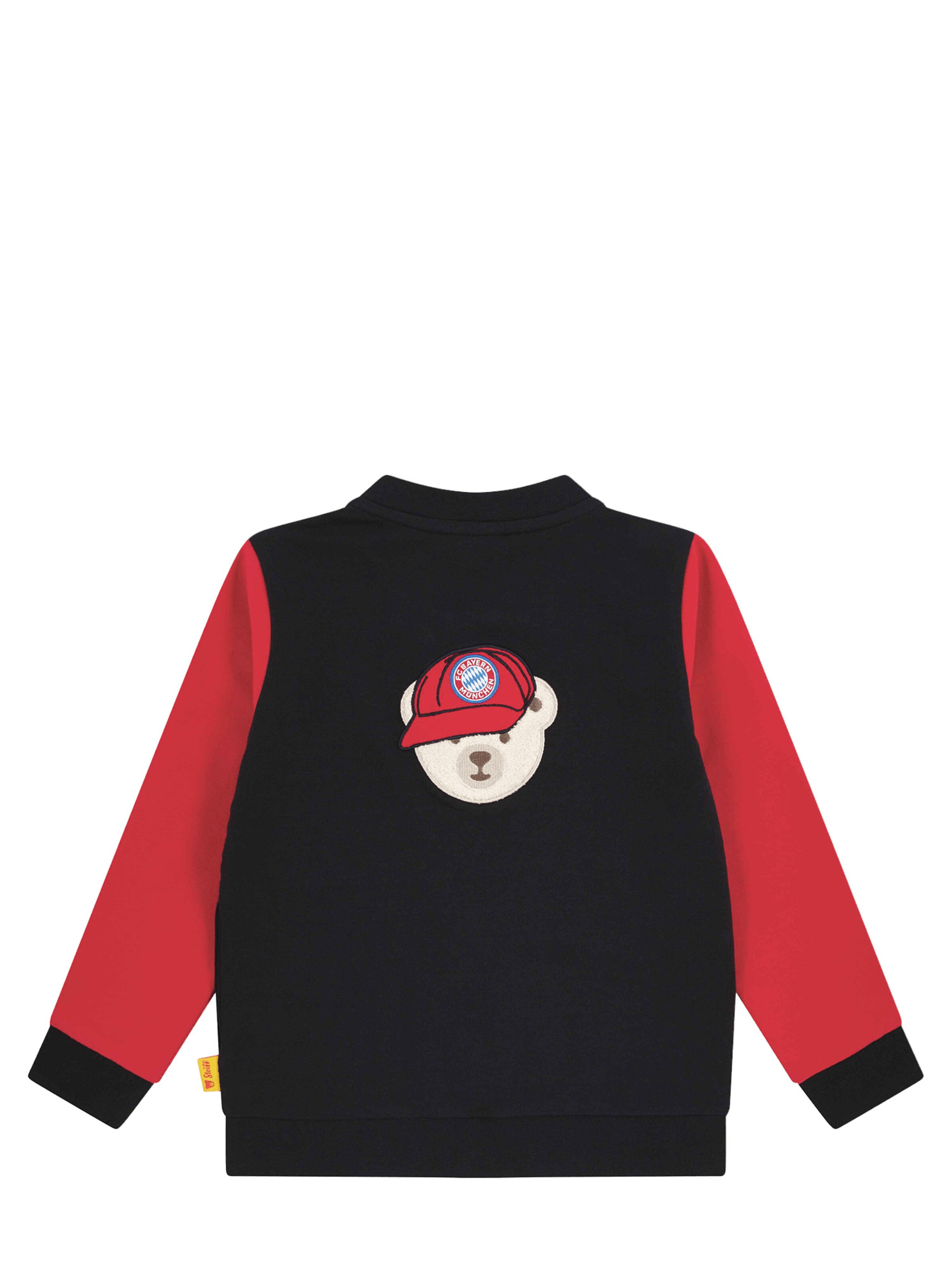FC BAYERN MÜNCHEN Athletic Zip-Up Hoodie 'Fc Bayern X Steiff' in Black