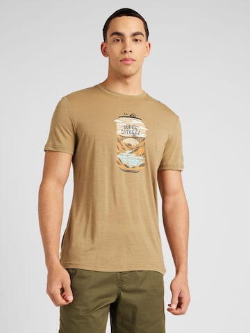 T-Shirt fonctionnel 'YES WE CANNED' super.natural en beige : devant