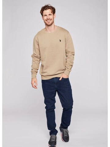 U.S. POLO ASSN. Sweatshirt 'Adler' i beige