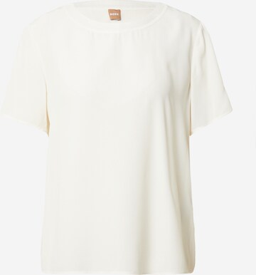 BOSS - Camiseta 'Iiyeana' en blanco: frente