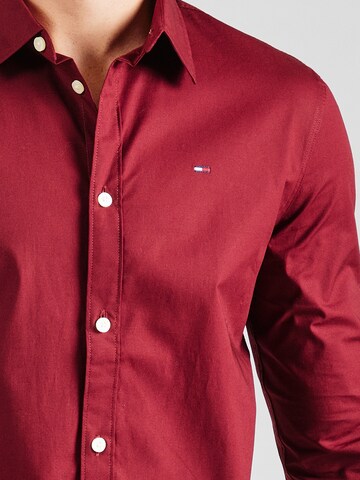 Tommy Jeans Slim fit Button Up Shirt in Purple
