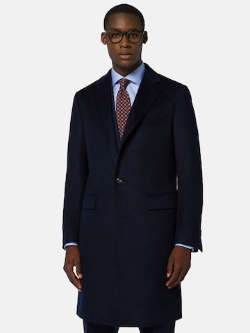 Boggi Milano Between-Seasons Coat in Blue: front