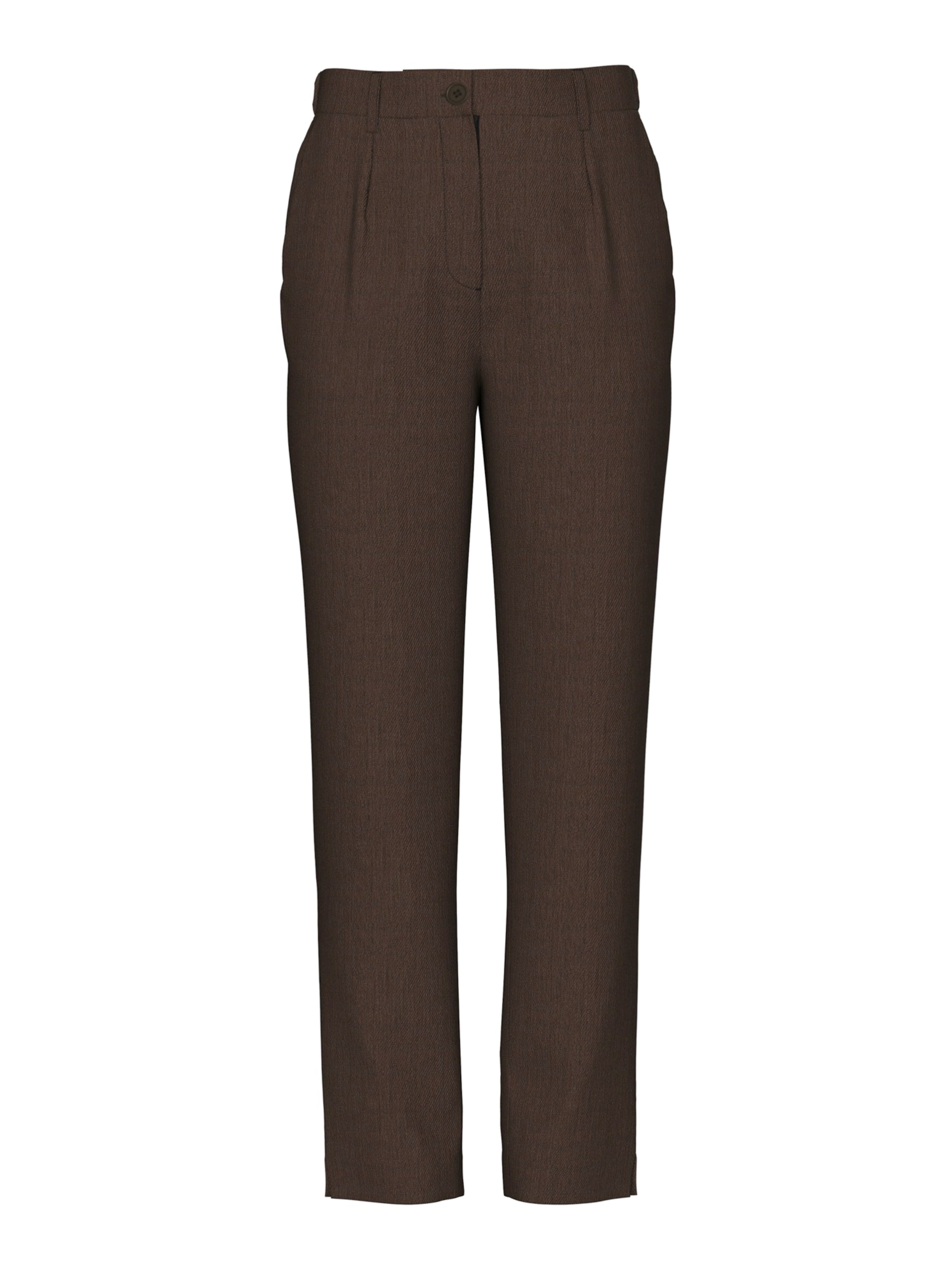 PIECES - Pantalón plisado 'PCKamil' en marrón: frente