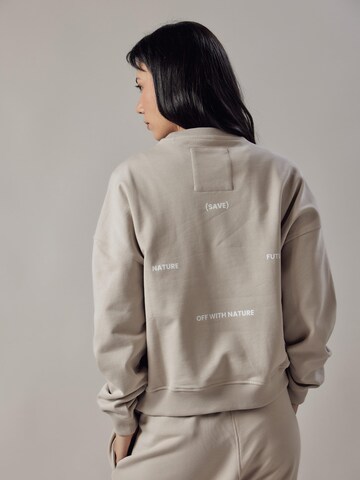 OWN Off With Nature Sweatshirt 'Felpa Girocollo Loose Fit' in Beige