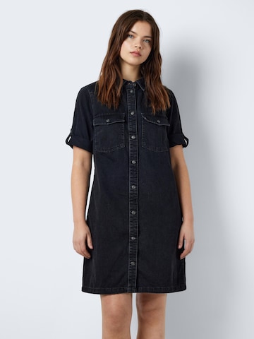 Noisy may - Vestido camisero en negro: frente