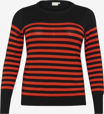 Pull-over 'Lizzy' KAFFE CURVE en noir : devant