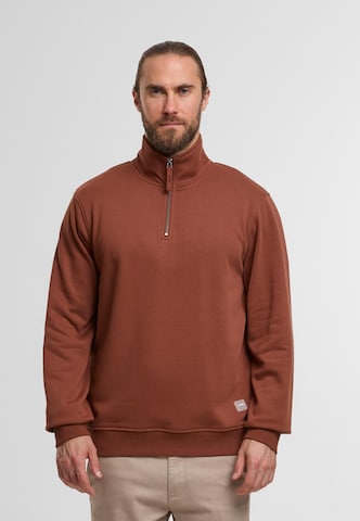 Sweat-shirt 'Portal' INDICODE JEANS en marron : devant