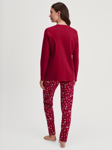 CALIDA Pyjama 'Family & Friends' in Rood