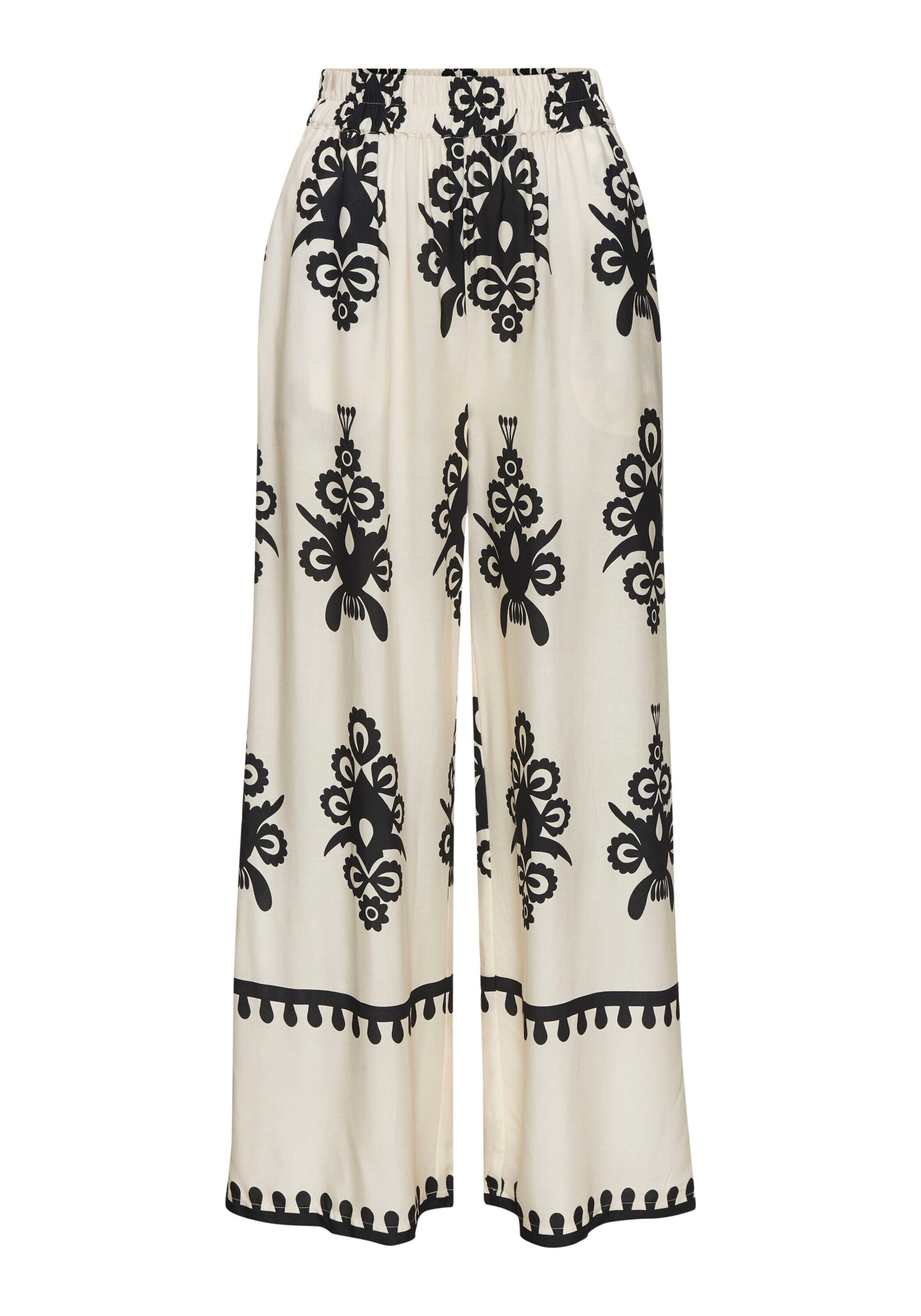 LASCANA Szabványos Nadrág - bézs: elől