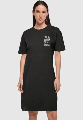 Merchcode Dress 'Life Is Better' in Black: front