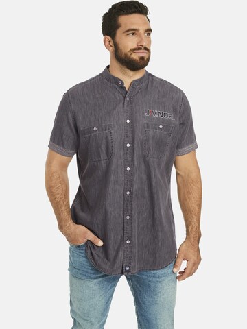 Jan Vanderstorm Comfort fit Button Up Shirt 'Luzza' in Grey: front
