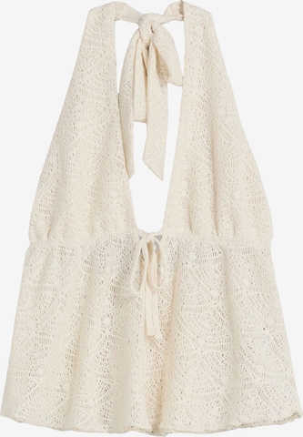 BershkaTop s naramenicama - bež boja: prednji dio