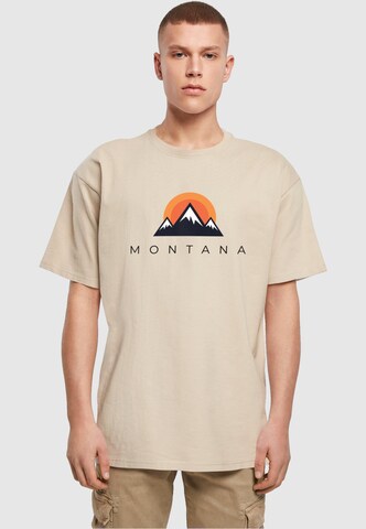 Merchcode Shirt 'Montana' in Beige: voorkant