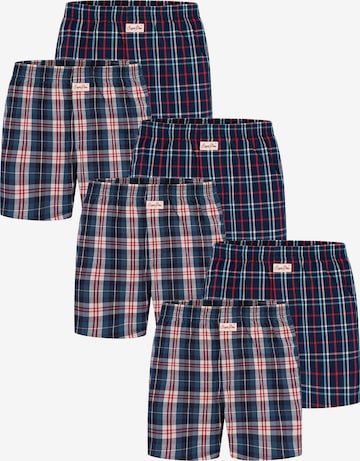 Boxers ' Mix Karos ' Sugar Pine en bleu : devant