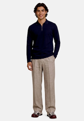zero Sweatshirt mit Kragen in Blau