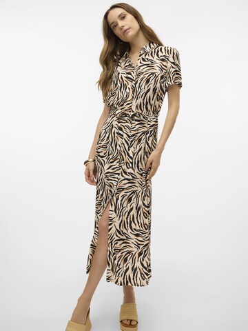 VERO MODA Shirt dress 'Easy Joy' in Beige