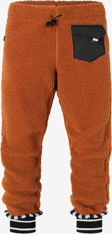 Effilé Pantalon 'Foxdo' WeeDo en marron : devant