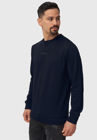 INDICODE JEANS Sweatshirt 'Baxter' in Blauw: voorkant