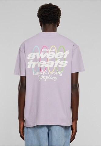 MT Upscale T-shirt 'Sweet Treats' i lila: framsida