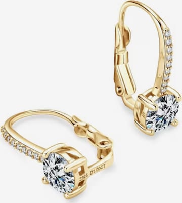 ROUGEMONT Jewellery Ohrringe 'Luxuriöse Moissanit Creolen Ohrringe mit Echtheitszertifikat' in Gold: Vorderseite