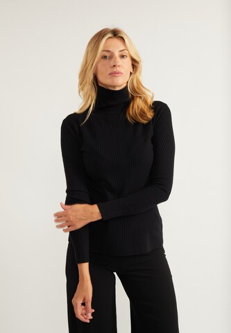 usha BLACK LABEL Pullover 'Nowles' in Schwarz: predná strana