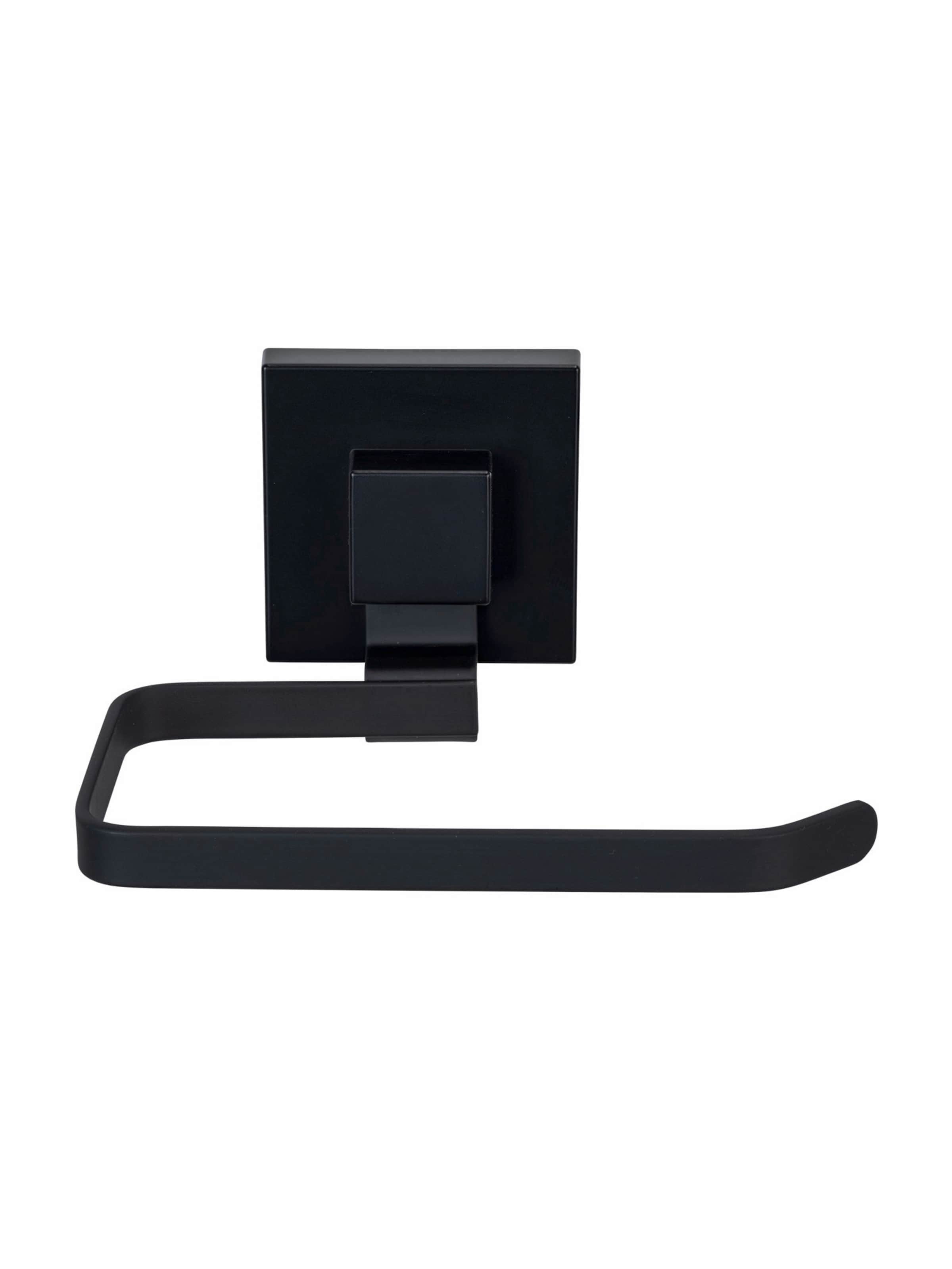 Wenko Toilettenpapierhalter 'Quadro' in Schwarz: Vorderseite