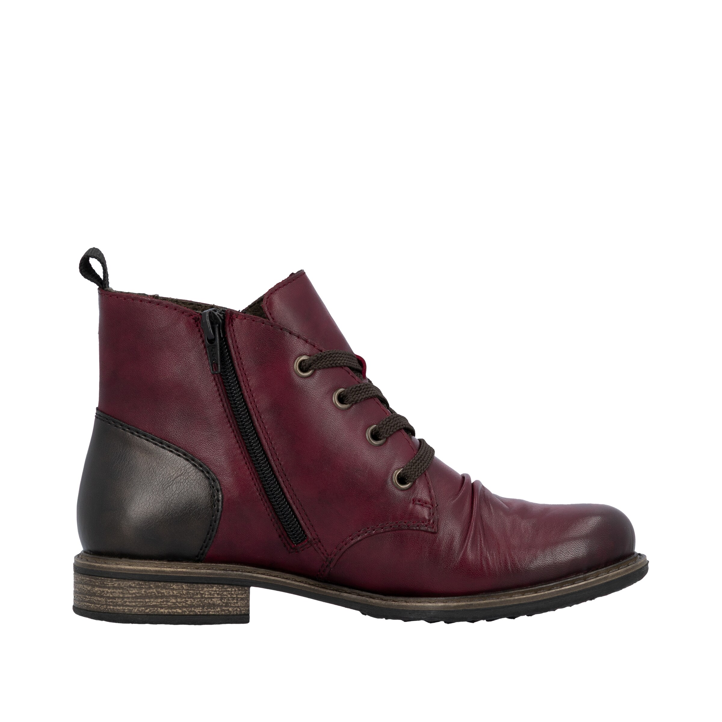 Bottines à lacets Rieker en rouge