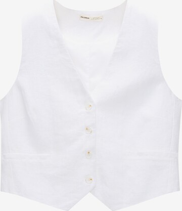 Gilet de costume Pull&Bear en blanc : devant