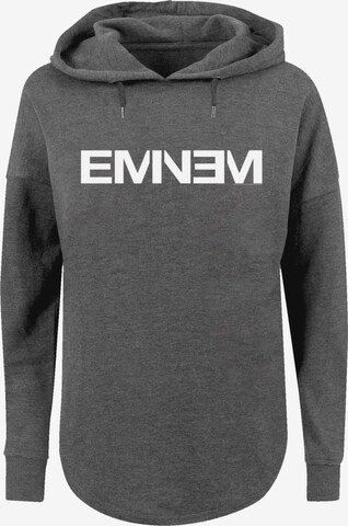 F4NT4STIC Sweatshirt 'Eminem Rap Music' in Grey: front