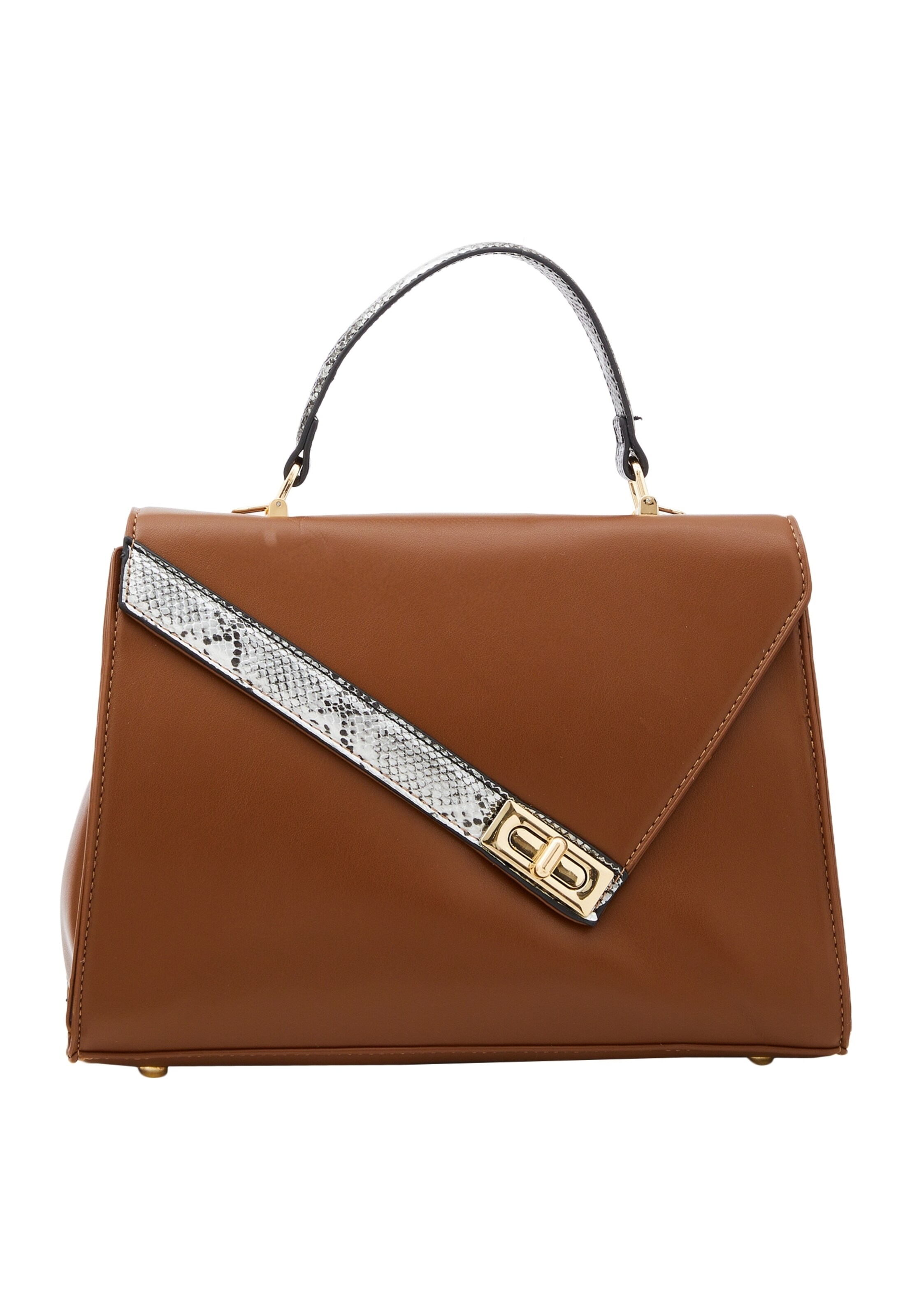 Borsa a mano di Usha in marrone: frontale