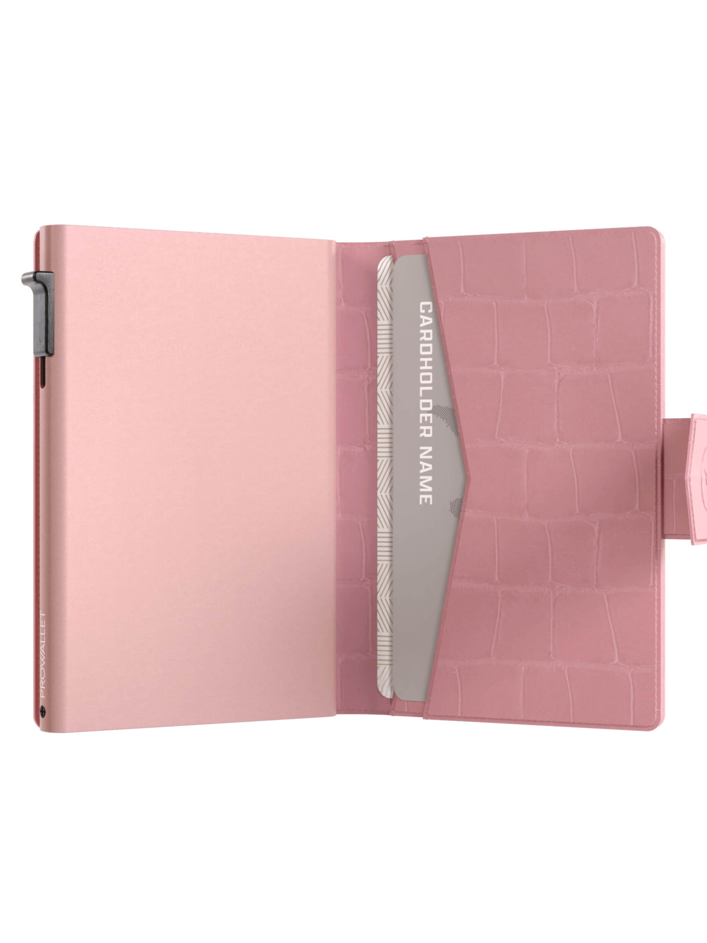 Prowallet Wallet 'Pasjeshouder Plus Croco' in Pink