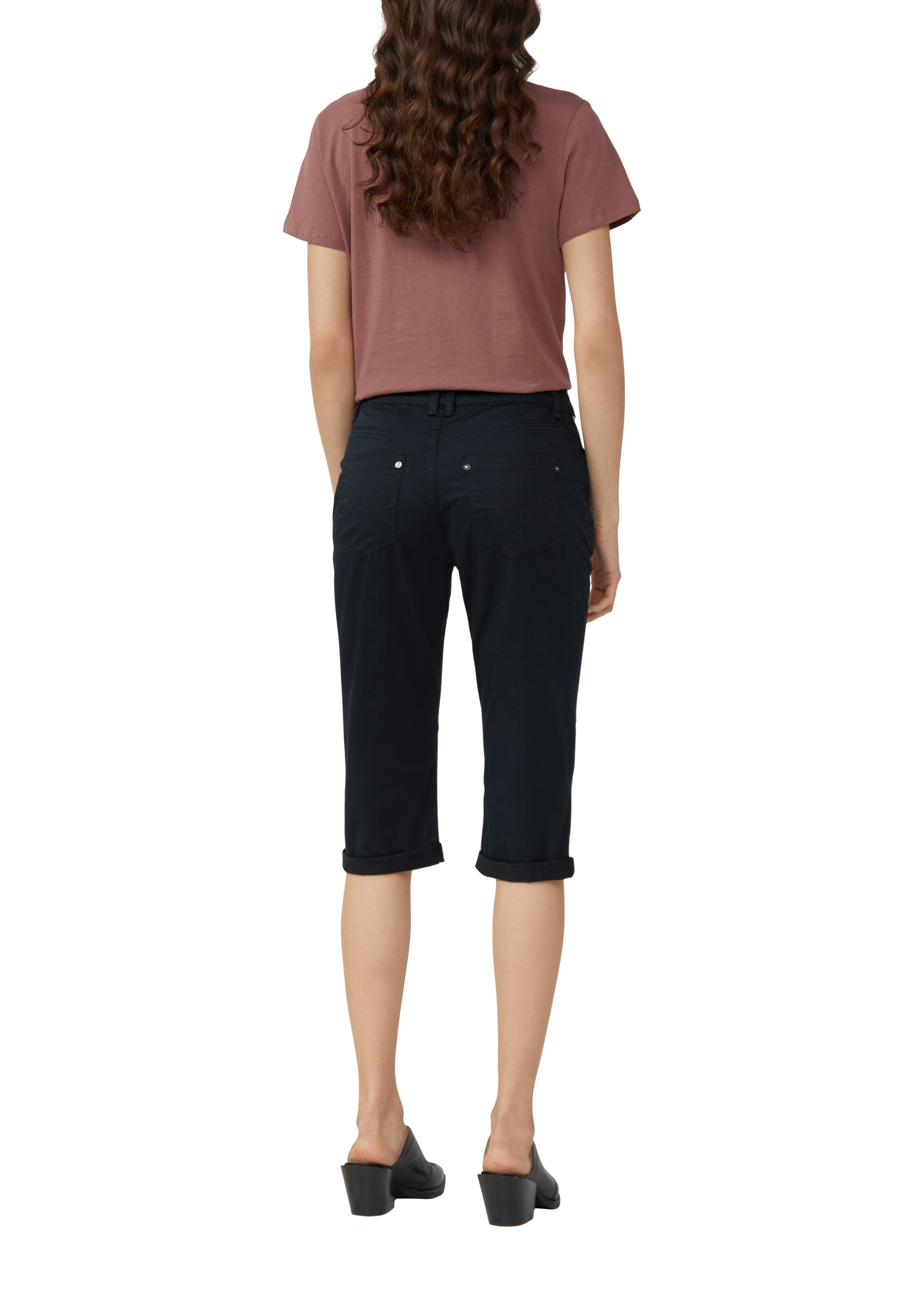 Coupe slim Pantalon 'Catie' QS en noir