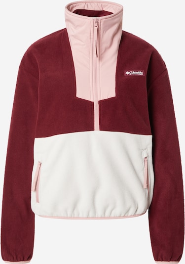 COLUMBIA Sportski pulover 'Sequoia Grove' u roza / tamno crvena / bijela, Pregled proizvoda