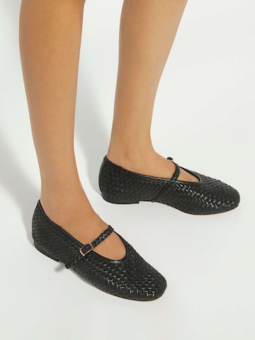 Ballerines à lanières Dune LONDON en noir