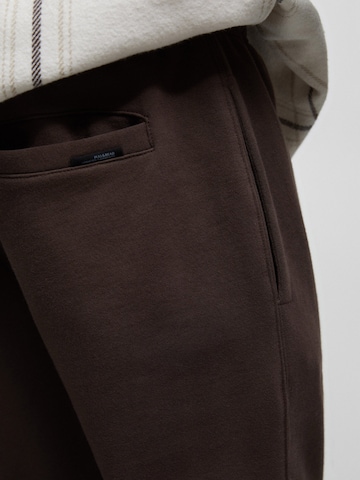 Pull&Bear Tapered Trousers in Brown