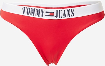 Tommy Jeans Spodní díl plavek – červená: přední strana