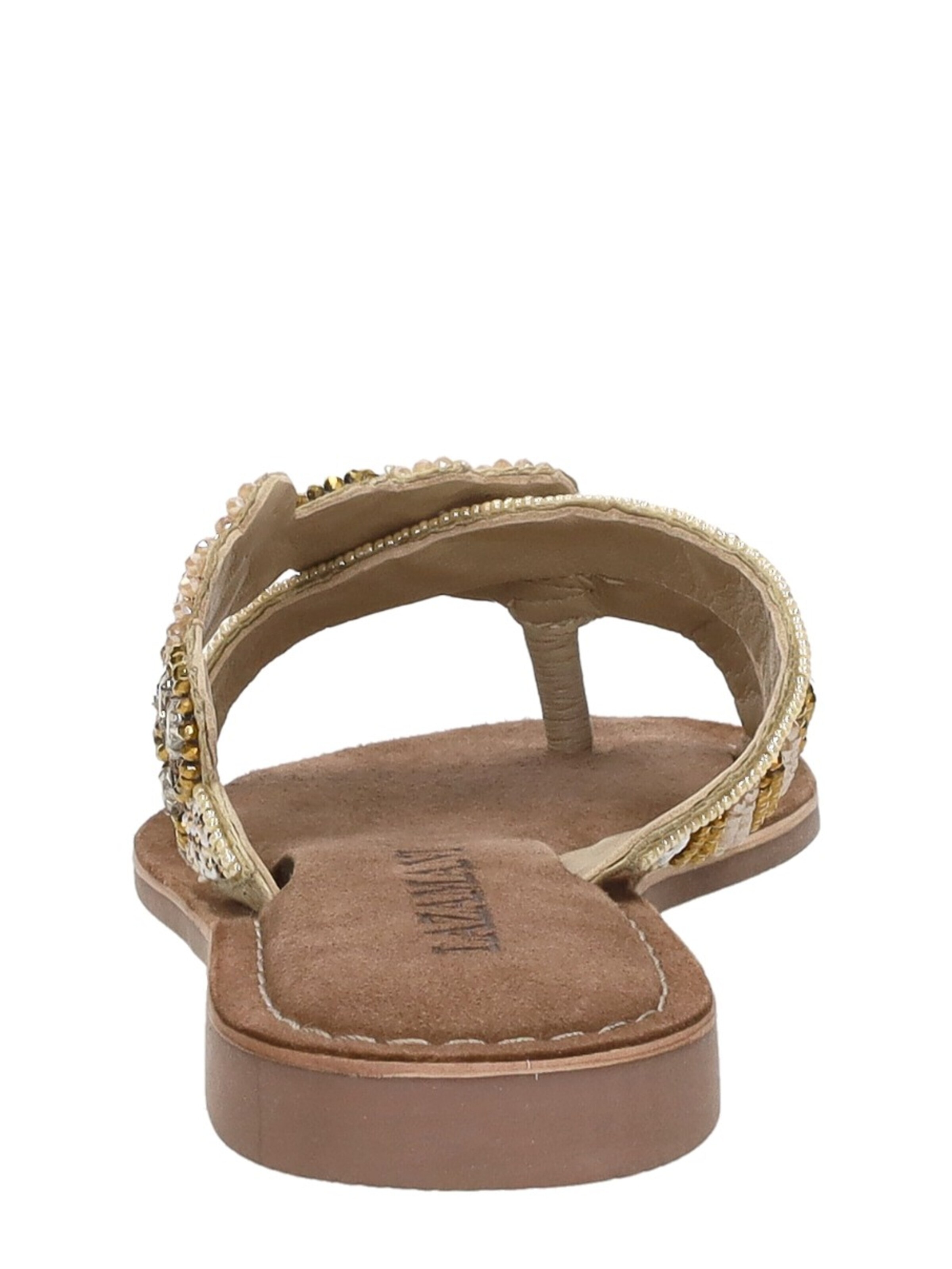 LAZAMANI Huisschoenen 'Teenslippers' in Beige