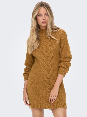 JDY Knitted dress 'Dinea' in Brown