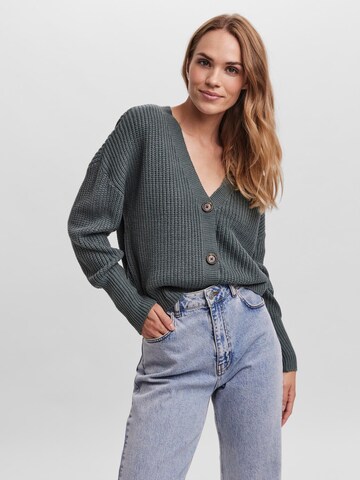 VERO MODA Πλεκτή ζακέτα 'VMLea' σε πράσινο: μπροστά