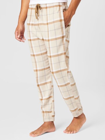 HOLLISTER Pajama Pants in Brown: front