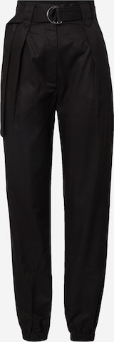 Guido Maria Kretschmer Women Tapered Pleat-Front Pants 'Nova' in Black: front