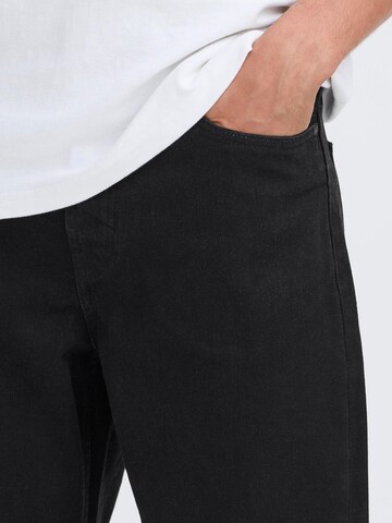 !Solid Tapered Jeans ' SDCARSON DYLAN ' in Black