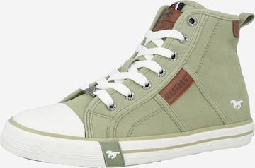 MUSTANG - Sapatilhas altas em verde: frente