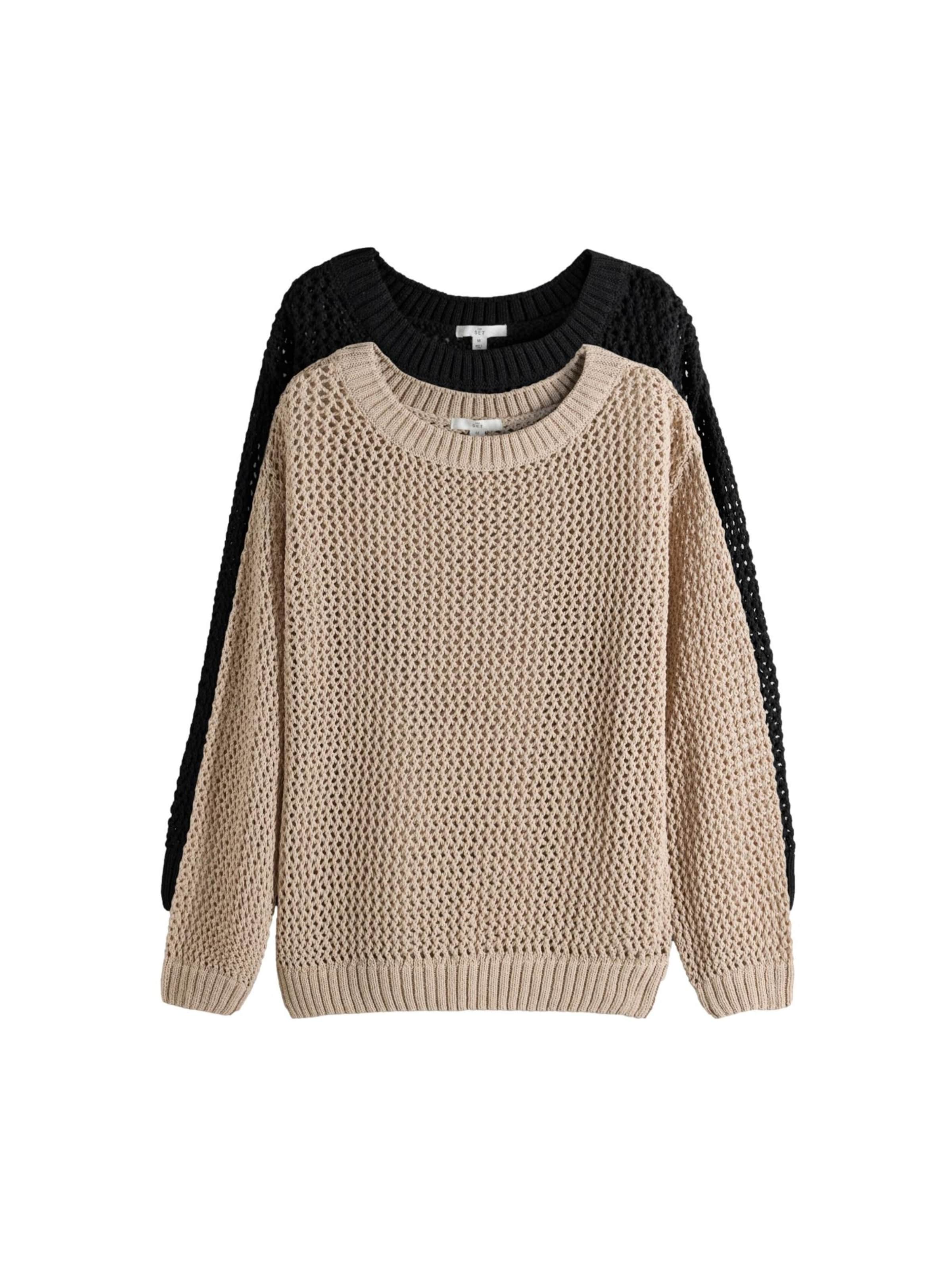 The Set Sweter w kolorze beżowy: przód