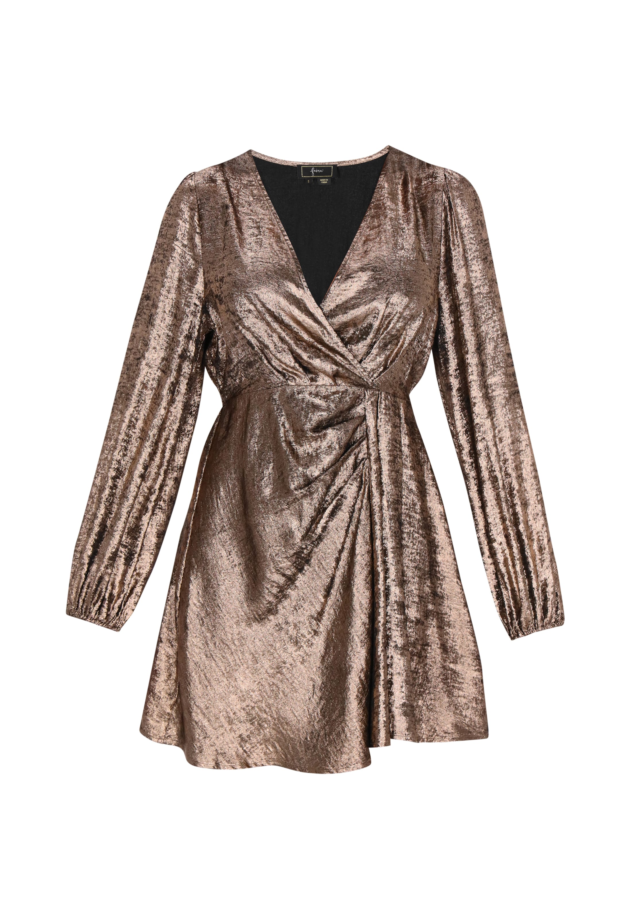 faina - Vestido de gala en bronce: frente