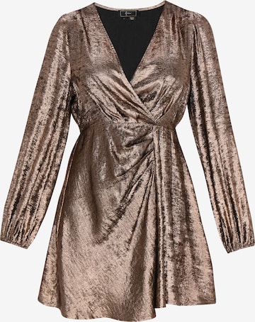 faina Cocktailjurk in Brons: voorkant