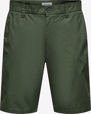Pantaloni chino 'ONSKal' di Only & Sons in verde: frontale